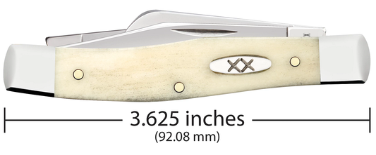 W.R. Case XX Knives Medium Stockman Smooth Natural Bone 13311 Stainless Steel Pocket Knife