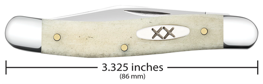 W.R. Case XX Knives Medium Jack 13315 Smooth Natural Bone Stainless Pocket Knife