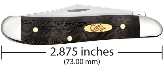 W.R. Case XX Knives Peanut Black Curly Oak Wood 14005 Stainless Steel Pocket Knife