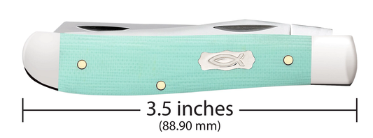 W.R. Case XX Knives Mini Trapper Seafoam Green G-10 18101 Stainless Steel Pocket Knife