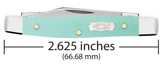W.R. Case XX Knives Small Pen 18104 Seafoam Green G-10 Stainless Pocket Knife