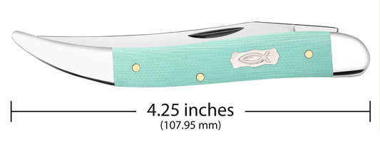 W.R. Case XX Knives Medium Toothpick Seafoam Green G-10 18105 Stainless Steel Pocket Knife