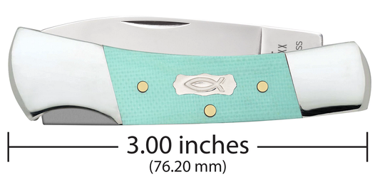 W.R. Case XX Knives Lockback Seafoam Green G-10 18106 Stainless Steel Pocket Knife