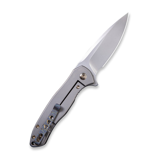 WE Knife Co., Ltd™ Kitefin Frame Lock WE2001B Shredded Carbon Fiber and 6AL4V Titanium CPM S35VN Stainless Steel Pocket Knife