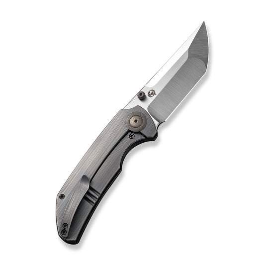 WE Knife Co., Ltd™ Thug XL Frame Lock WE20028E-1 Shredded Carbon Fiber and Titanium CPM 20CV Stainless Steel Pocket Knife
