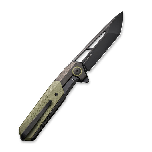 WE Knife Co., Ltd™ Arsenal Frame Lock WE20073-2 Black 6AL4V Titanium and OD Green G10 CPM 20CV Stainless Steel Pocket Knife
