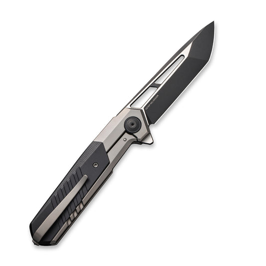 WE Knife Co., Ltd™ Arsenal Frame Lock WE20073-3 Gray 6AL4V Titanium and Black G10 CPM 20CV Stainless Steel Pocket Knife