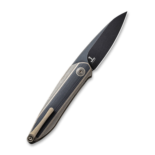 WE Knife Co., Ltd™ Black Void Opus Liner Lock WE2010C Black Twill Carbon Fiber and Bronze 6AL4V Titanium CPM 20CV Stainless Steel Pocket Knife