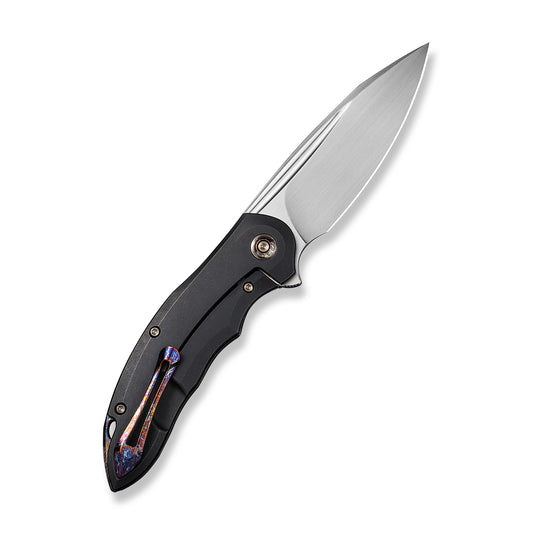 WE Knife Co., Ltd™ Makani Frame Lock WE21048B-1 Copper Foil Carbon Fiber and Black Titanium CPM 20CV Stainless Steel Pocket Knife