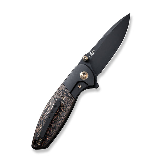WE Knife Co., Ltd™ Nitro Mini Frame Lock WE22015-2 Copper Foil Carbon Fiber and Titanium CPM 20CV Stainless Steel Pocket Knife