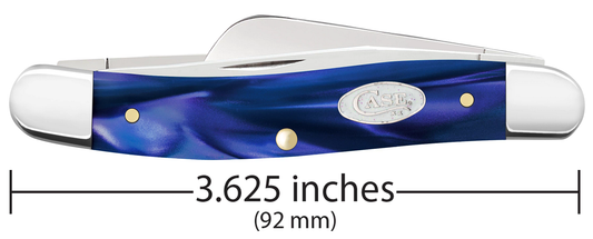 W.R. Case XX Knives Medium Stockman Blue Pearl Kirinite 23448 Stainless Steel Pocket Knife