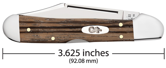 W.R. Case XX Knives Mini Copperlock Natural Zebra Wood 25143 Stainless Pocket Knife