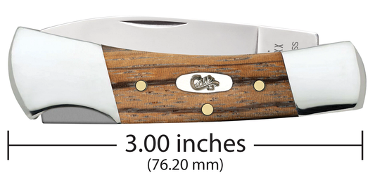 W.R. Case XX Knives Lockback Natural Zebra Wood 25147 Stainless Pocket Knife