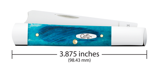 W.R. Case XX Knives Razor Jack Sawcut Caribbean Blue Bone 25583 Stainless Pocket Knife