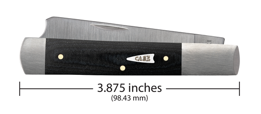 W.R. Case XX Knives Razor Jack Black Micarta 27823 Satin Stainless Pocket Knife