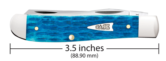 W.R. Case XX Knives Mini Trapper Jigged Sky Blue Bone 50641 Stainless Pocket Knife