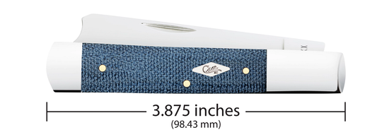 W.R. Case XX Knives Razor Jack Blue Denim Canvas Laminate 60516 Stainless Pocket Knife