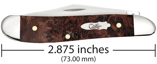W.R. Case XX Knives Peanut Brown Maple Burl Wood 64059 Stainless Steel Pocket Knife