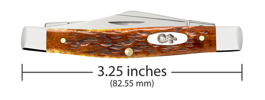 W.R. Case XX Knives Medium Stockman Jigged Harvest Orange Bone 66692 Stainless Pocket Knife