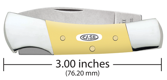 W.R. Case XX Knives Lockback Smooth Yellow Synthetic 81089 Stainless Pocket Knife