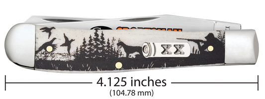 W.R. Case XX Knives Trapper Bird Dog Sportsman Natural Bone 81224 Stainless Pocket Knife