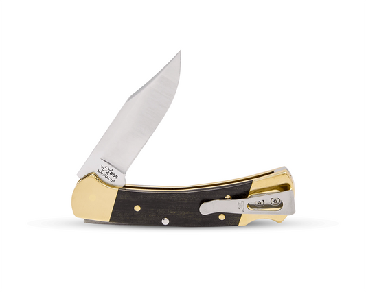 Buck 112 Slim Heritage Elite Lockback 0112BRS19-B Brass Hardwood & Magnacut Stainless Steel Pocket Knife