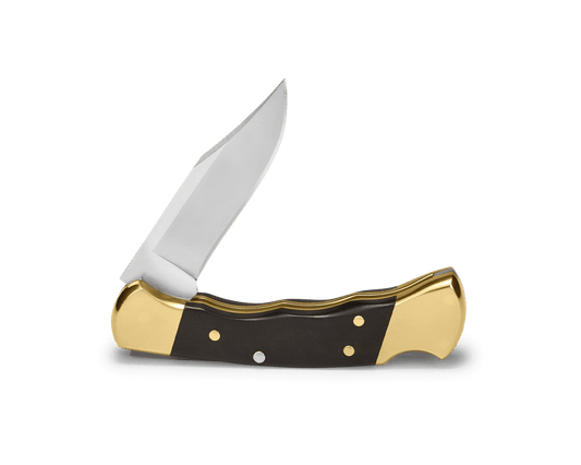 Buck 112 Ranger Lockback 0112BRSFG-B Ebony Hardwood & 420HC Stainless Steel Pocket Knife