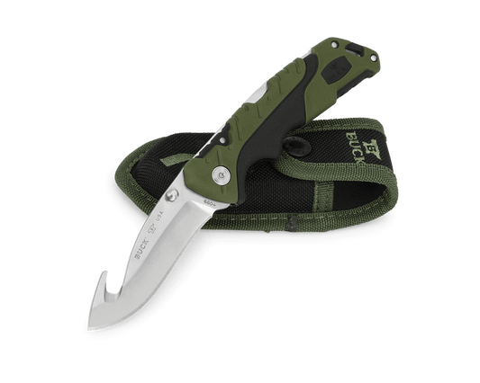 Buck Large Pursuit Lockback 0660GRG-B Green Versaflex and Black GFN & 420HC Stainless Steel Pocket Knife
