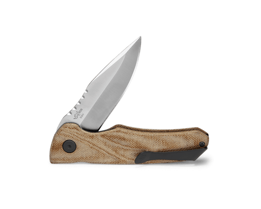 Buck Sprint Pro Liner Lock 0841TNS-B Tan Canvas Micarta & S30V Stainless Steel Pocket Knife