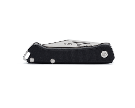 Buck Saunter 0250BKS1-B Black Canvas Micarta & 154CM Stainless Steel Pocket Knife