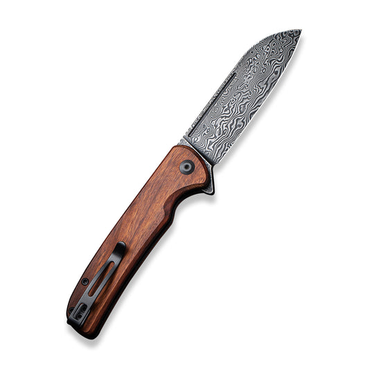 CIVIVI Knives™ Chevalier Button Lock C20022-DS1 Cuibourtia Wood Damascus Steel Pocket Knife
