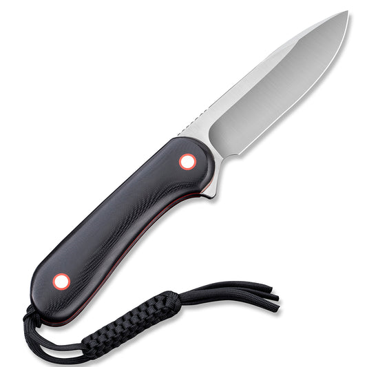 CIVIVI Knivesโข Elementum Fixed Blade C2104A Black G10 10Cr15CoMoV Stainless Steel Knife