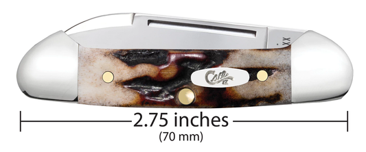 W.R. Case XX Knives Butterbean Red Stag 9574 Stainless Pocket Knife 09574