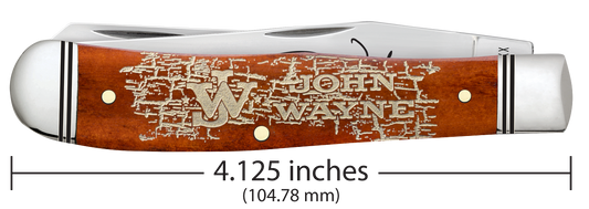 W.R. Case XX Knives Trapper John Wayne Chestnut Bone Stainless Pocket Knife 10721