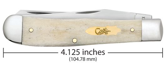 W.R. Case XX Knives Trapper Smooth Natural Bone 11020 Stainless Pocket Knife