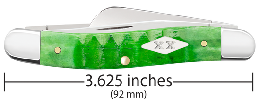 W.R. Case XX Knives Medium Stockman Gator Jig Bright Green Bone 11442 Stainless Pocket Knife