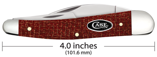 W.R. Case XX Knives Seahorse Whittler Dark Red Burlap Micarta 12276 Carbon Steel Pocket Knife