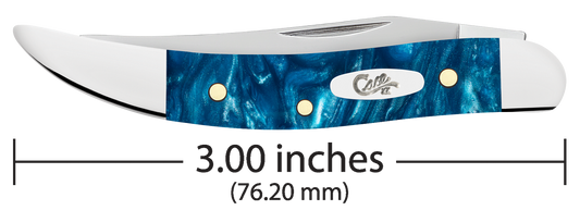 W.R. Case XX Knives Toothpick Teal Swirl Kirinite 12294 Stainless Pocket Knife