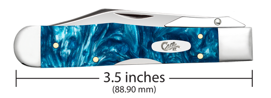 W.R. Case XX Knives Cheetah Cub Teal Swirl Kirinite 12296 Stainless Pocket Knife