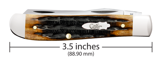 W.R. Case XX Knives Mini Trapper Kinfolks Jig Molasses Bone 12771 Stainless Pocket Knife