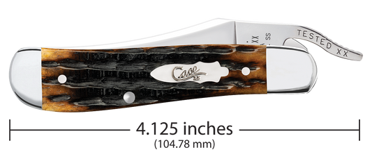 W.R. Case XX Knives Russlock Kinfolks Jig Molasses Bone 12773 Stainless Pocket Knife