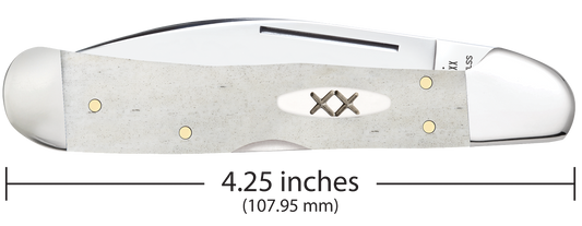 W.R. Case XX Knives Copperlock Smooth Natural Bone 13319 Stainless Pocket Knife