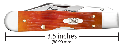 W.R. Case XX Knives Cheetah Cub DAD Tequila Sunrise Bone 13363 Stainless Pocket Knife