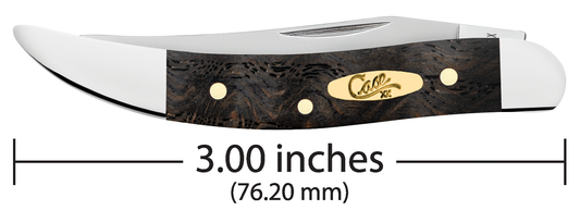 W.R. Case XX Knives Toothpick Black Curly Oak Wood 14009 Stainless Pocket Knife