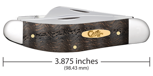 W.R. Case XX Knives Sowbelly Stockman Black Curly Oak Wood 14011 Stainless Pocket Knife