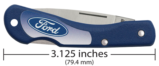 W.R. Case XX Knives Mini Blackhorn Ford Blue Synthetic 14340 Stainless Pocket Knife