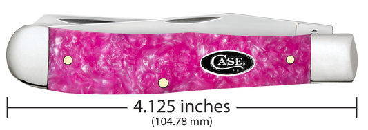 W.R. Case XX Knives Trapper Pink Crackle Kirinite 16160 Stainless Pocket Knife