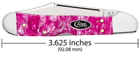 W.R. Case XX Knives Mini Copperlock Pink Crackle Kirinite 16162 Stainless Pocket Knife