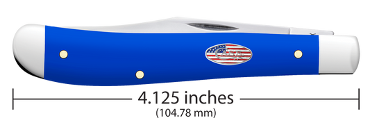 W.R. Case XX Knives Slimline Trapper Royal Blue Synthetic 16403 Stainless Pocket Knife