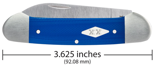W.R. Case XX Knives Canoe Blue G-10 Satin Stainless 16753 Pocket Knife